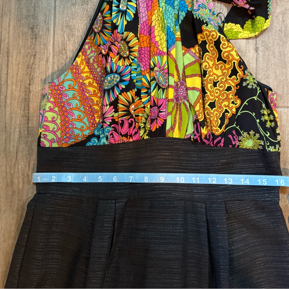 TRINA TURK SILK IBIS HALTER DRESS SIZE 10 - Picture 12 of 14